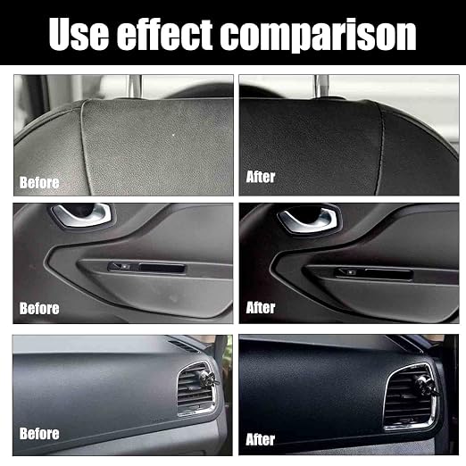 Crystal Coating for Car Plastic Parts, Plastic Restorer Refurbish Agent with Sponge, Automotive Exterior and Interior PlasticParts Scratch Remover, Car Ceramic Coating (2PCS)