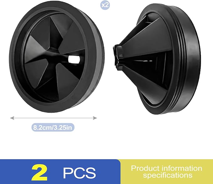 2 Pack Garbage Disposal Splash Guard for 3-3/8 Inch Drains, Quiet Rubber Sink Stopper & Baffle Replacement, Removable Disposal Cover Insert & Strainer Parts for Kitchen