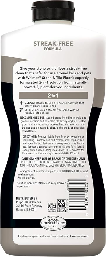 Weiman Stone Tile and Laminate Cleaner - 32 Ounce 2 Pack