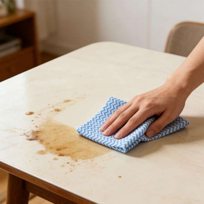 Disposable Cleaning Cloths Reusable Dish Towels Blue Kitchen Handy Wipes on Rolls 4 Roll 200 Pcs 9.84"x 13.39"