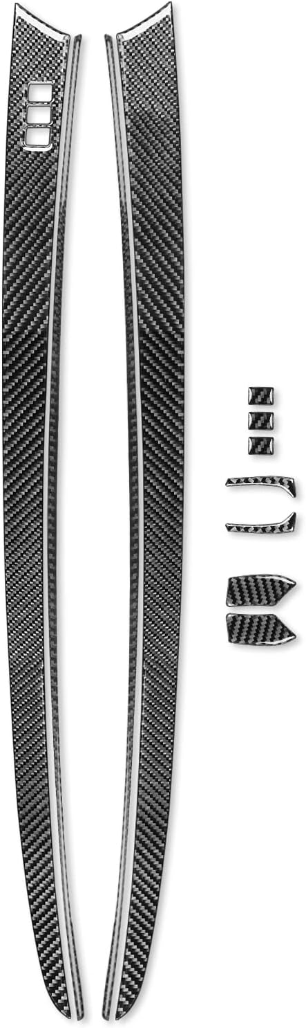 Real Carbon Fiber Trim for Infiniti Accessories | for G35 G37 G25 Q60 Q40 2007-2015 X S Sedan Coupe Convertible Driver Side Dash Cover Interior Thick Overlay Decal