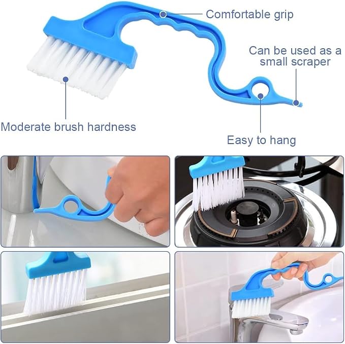 18Pcs Crevice Gap Cleaning Brush,Door Window Track Groove Corner Crevice Cleaning Brushes for Cleaning Window Grooves, Bathroom, Toilet Corner, Kitchen, Faucet, Sink