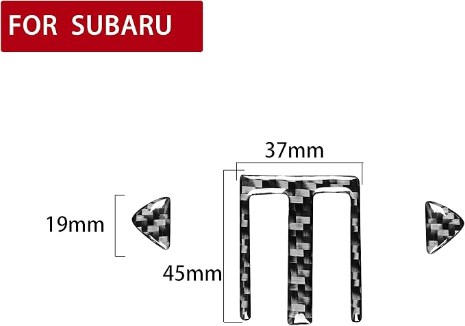 Real Carbon Fiber Trim for Subaru Accessories | for Scion FR-S/Toyota 86 2016 2017 2018 2019 2020 Central Console Air Outlet Vent Control Interior Thick Overlay Decal