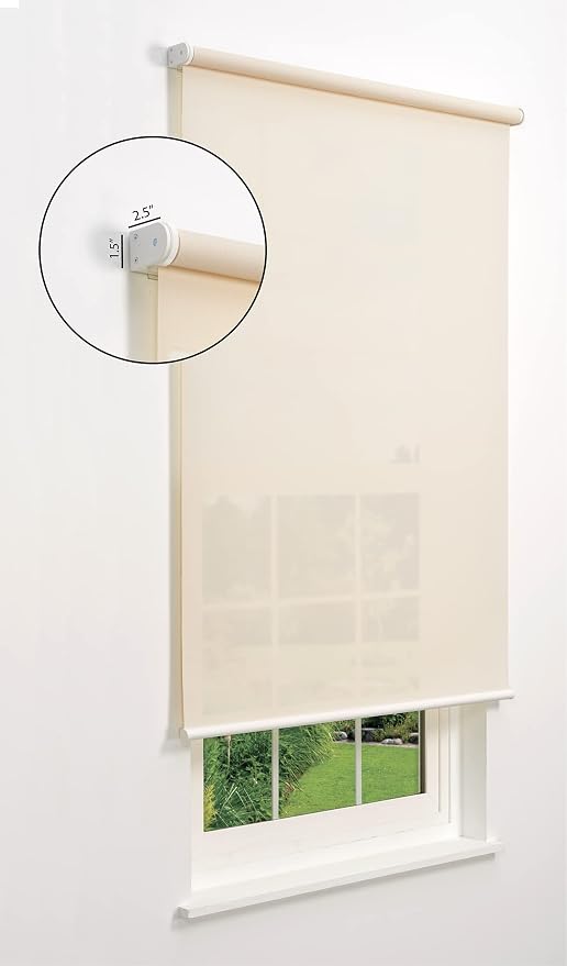 Cordless 5% Solar Screen Standard Roller Shade, Fawn 29 W x 66 H (Arrives 1/4" Narrower)