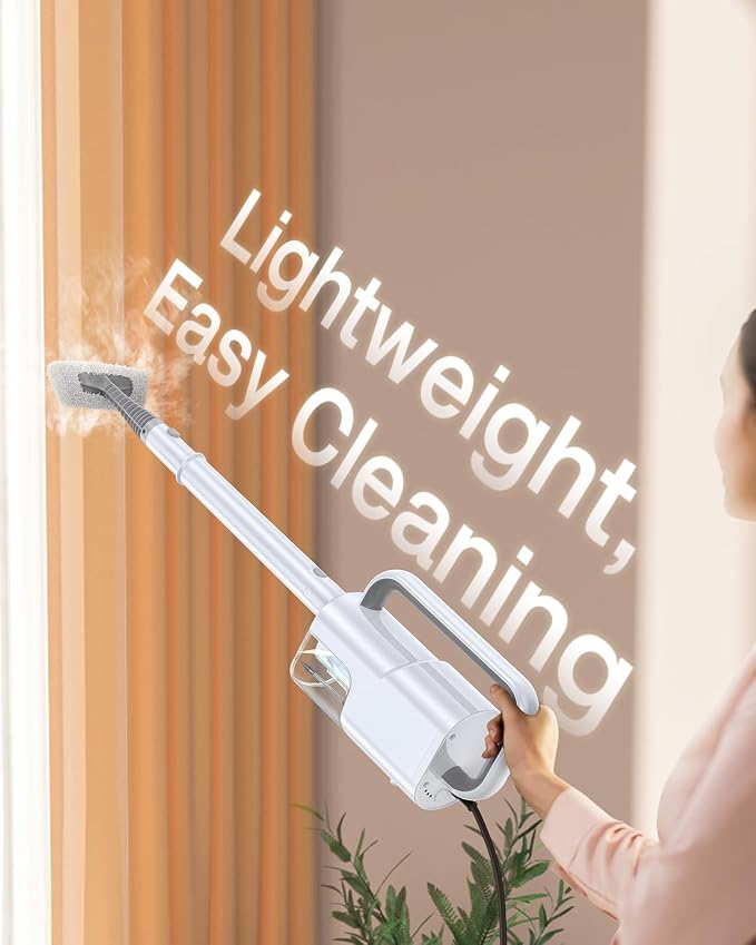 10-in-1 Steam Mop, Detachable Handheld Steam Cleaner for Multi-Surface | 350ml Tank,10s Heat-Up,248°F Steam Cleaner,2-Level Control,Swivel Head for Carpet,Floor,Tiles,BBQ grill,Car Accessories