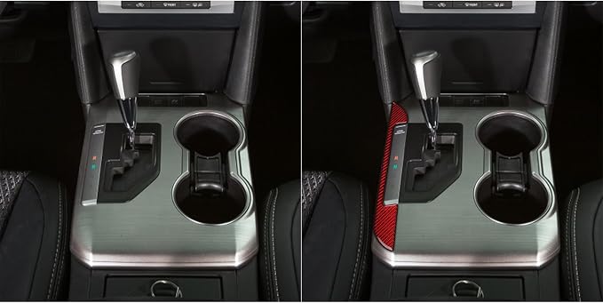 Real Carbon Fiber Trim for Toyota Camry Accessories | for 2012 2013 2014 Center Console Gear Shift Side Decorative Strip Panel Interior Thick Overlay Decal