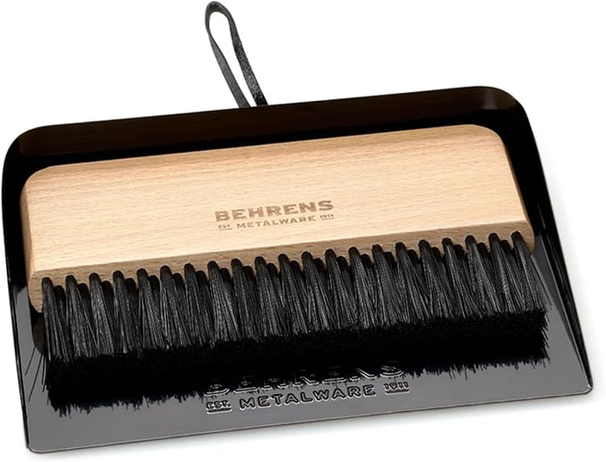 Behrens Black Galvanized Dustpan & Brush Set