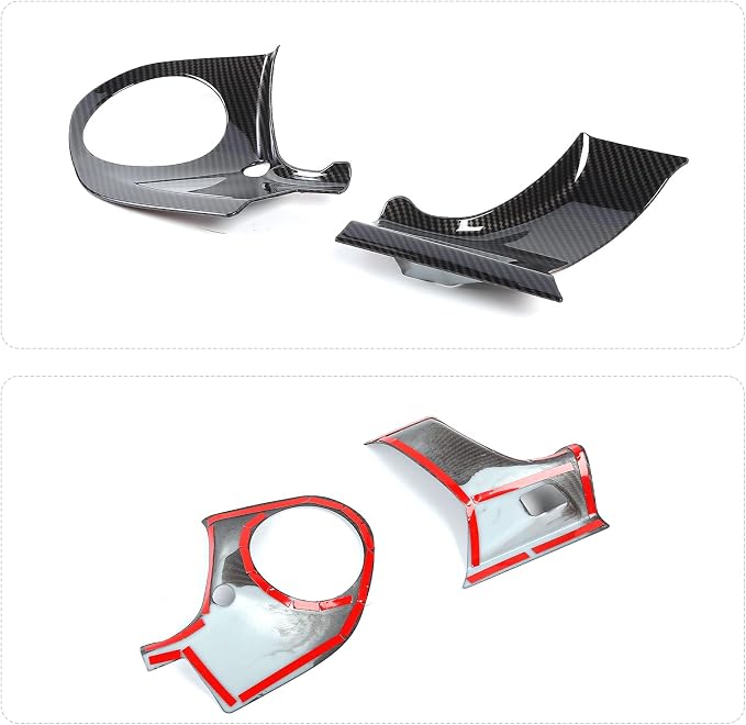 Carbon Fiber Center Console Dashboard Panel Cover Trim Kit Fit for 2016-2023 Chevrolet Chevy Camaro