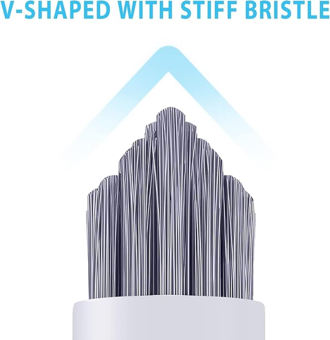 Lumkew Grout Cleaner Brush,Hard Bristle Grout Cleaning Brushes Scrubber for Tile Floors Bathroom Shower, Black, 3 Pieces
