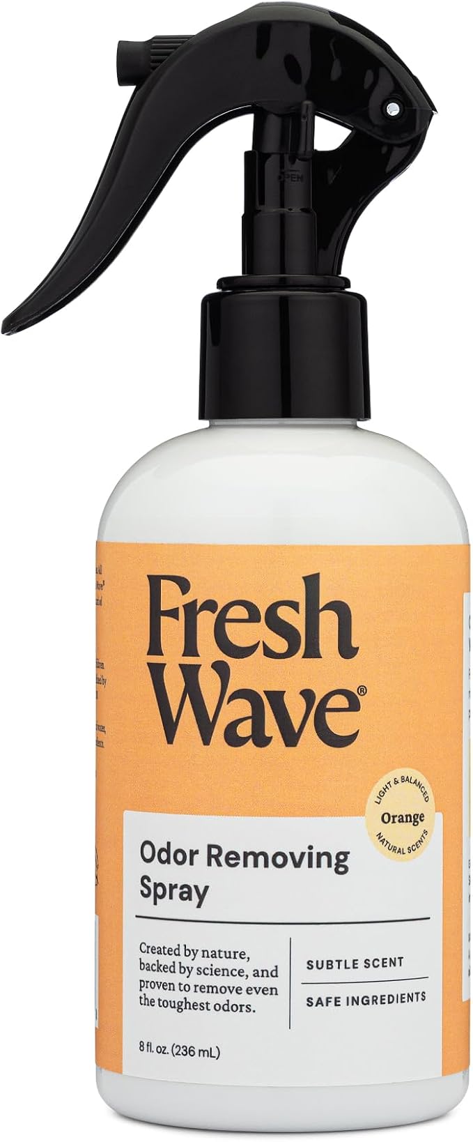 Fresh Wave Orange Room and Fabric Air Freshener Spray, 8 oz | Plant-based formula, Pet-safe and people-safe, Fabric and room deodorizer , For upholstery, carpets, shoes, and pet bedding