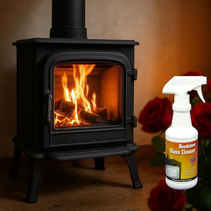 MEECO'S RED DEVIL 701 Wood Stove Glass Cleaner - Removes Creosote, Soot & Smoke from Wood, Pellet, Coal Stoves & Fireplace Inserts (2 Pack, 16 fl oz Each) - Made in the USA