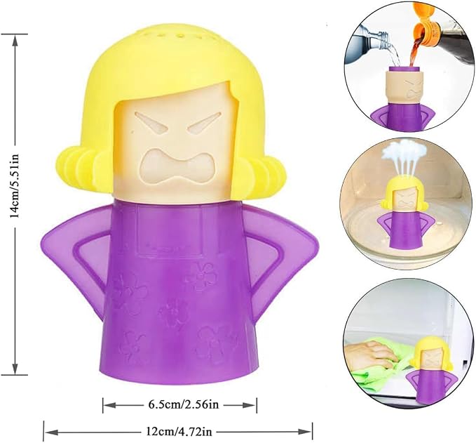 Microwave Cleaner Easily Crud in Minutes .Steam Cleans with Vinegar and Water for Kitchen Gifts (Color Random)