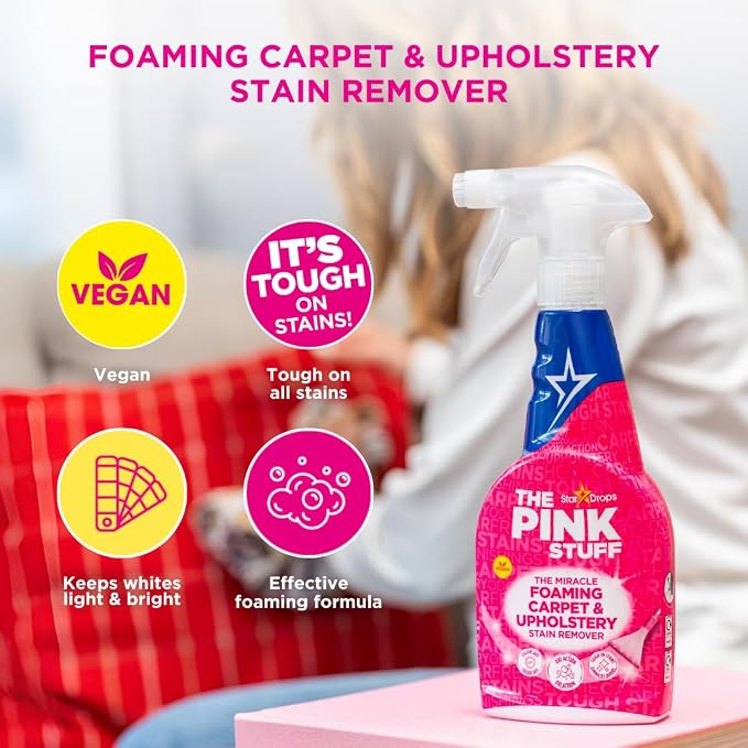 Stardrops - The Pink Stuff - The Miracle Foaming Carpet & Upholstery Stain Remover (Pack of 2)