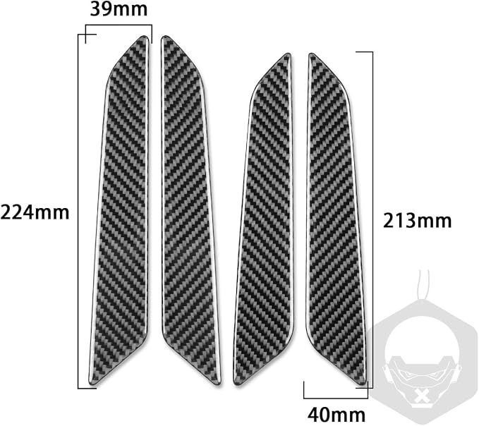 Real Carbon Fiber Trim for Audi 80A Q5 Accessories | for SQ5 2018-2025 Dash Door Inner Pull Panel Cover Sticker Interior Thick Overlay Decal