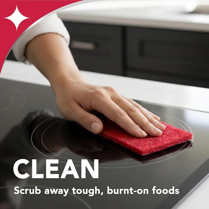Weiman Ceramic and Glass Cooktop Cleaner - Heavy Duty Cleaner and Polish (10 Ounce Bottle and 3 Scrubbing Pads)