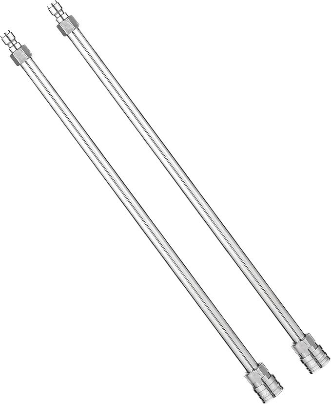 RIDGE WASHER Pressure Washer Extension Wand, 17 Inch, Stainless Steel | 2 Pack, Power Washer Lance, 1/4 Inch Quick Connect