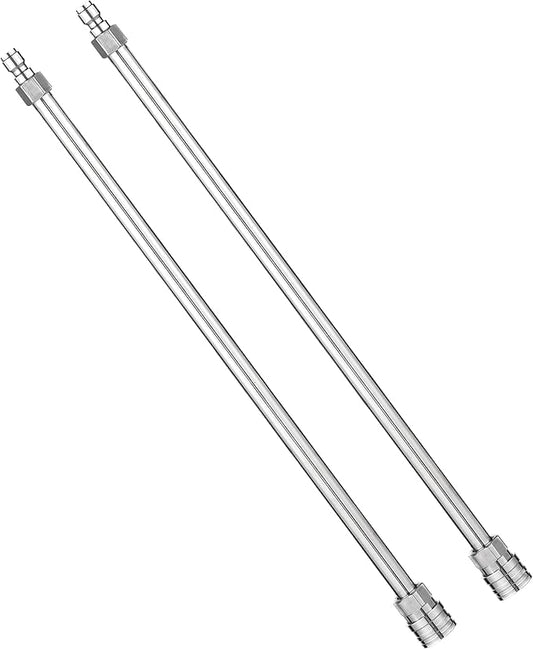 RIDGE WASHER Pressure Washer Extension Wand, 17 Inch, Stainless Steel | 2 Pack, Power Washer Lance, 1/4 Inch Quick Connect
