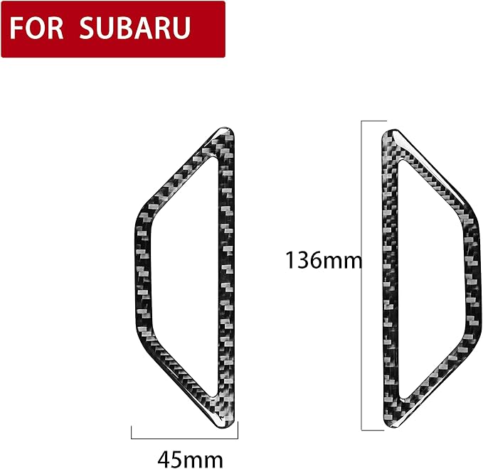 Real Carbon Fiber Trim for Subaru Accessories | for BRZ/Scion FR-S/Toyota 86 2016 2017 2018 2019 2020 Dashboard Side Air Outlet Vent Panel Interior Thick Overlay Decal