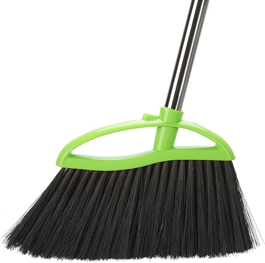 Soft Bristle Indoor Broom, Angle Kitchen Broom for Hardwood Floor Cleaning | Fine Bristles for Indoor Floor Cleaning