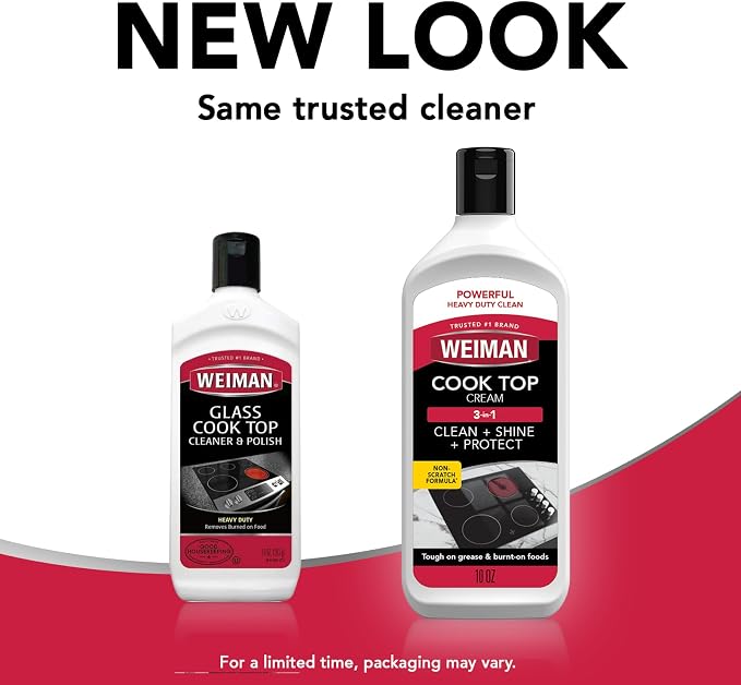 Weiman Cooktop Cleaner & Polish Heavy Duty Stove Eco Friendly 10 oz Bottle