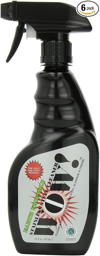 WOW! EZ FINISHES Wow! Stainless Steel Cleaner & Protectant, 16 Fl Oz (Pack of 6) | Stainless Steel Cleaner & Protectant, Protects Against Rust & Calcium, Resists Fingerprints, Streaking and Smudges