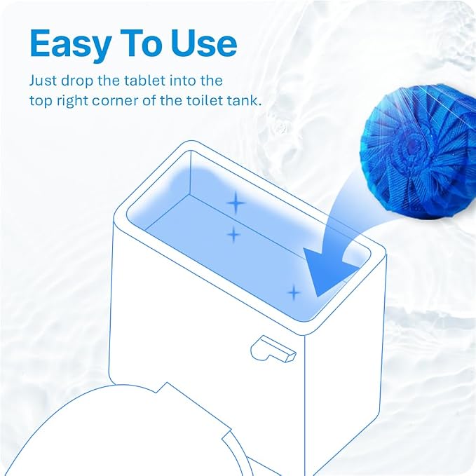 Disposable Toilet Bowl Cleaners(20 Tablets) Odor Eliminator, Fresh Scent, Multipurpose Residential and commercial Toilet Cleaners 2-3 week Lasting Toilet Bowl Cleaner