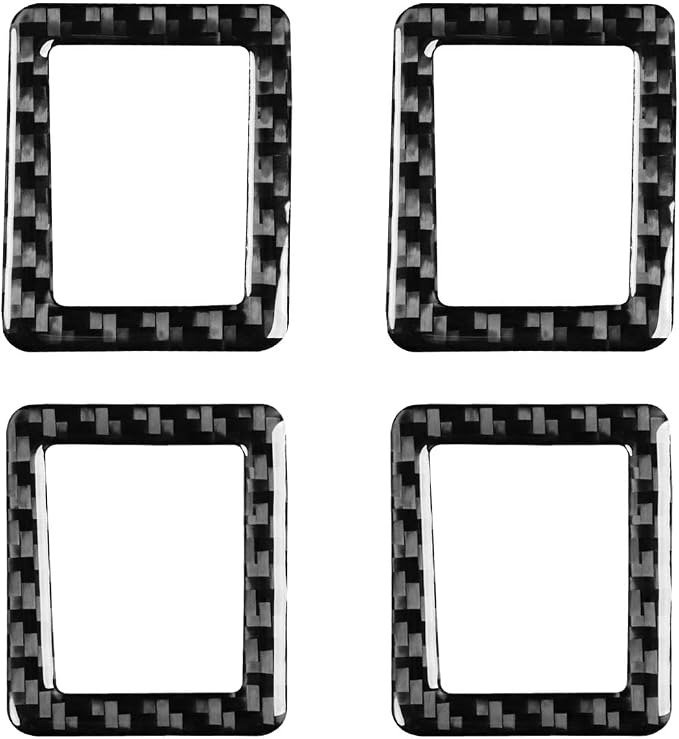 Decals Fit for Cadillac Escalade ESV 2007-2014 / EXT Hybrid 2009-2013 | Real Soft Carbon Fiber | Door Lock Pin Surround Trim Accent | Thick Overlay | Anti-scratch