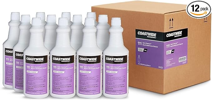 COASTWIDE Professional Sani Cleanse Restroom Disinfectant Bowl Cleaner, Cherry Almond Scent, 32 Oz., 12/Carton