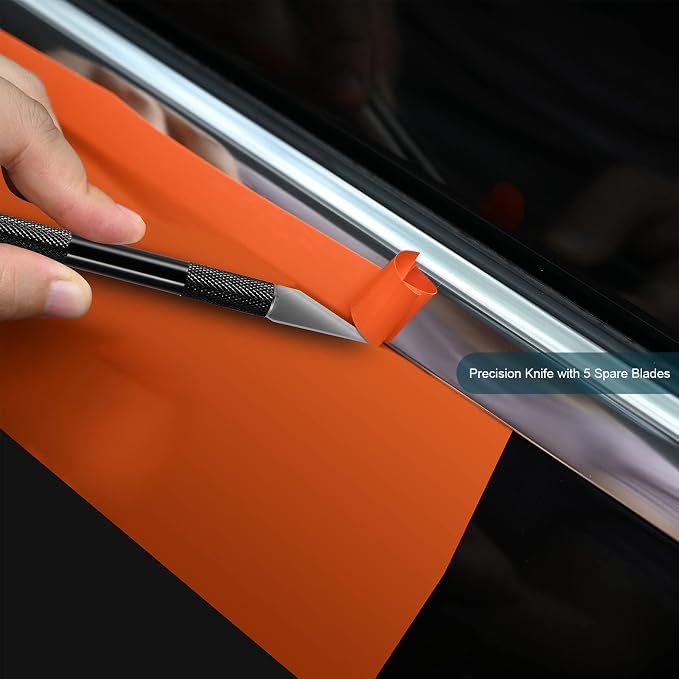 NEWISHTOOL Car Window Tint Installation Kit Vinyl Wrap Tools Wrapping Kit | Felt Squeegee, Micro Squeegee, Precision Knife & Razor Blade, 9IN1 Film Installing Tint Kit Tools Vinyl Application Tool