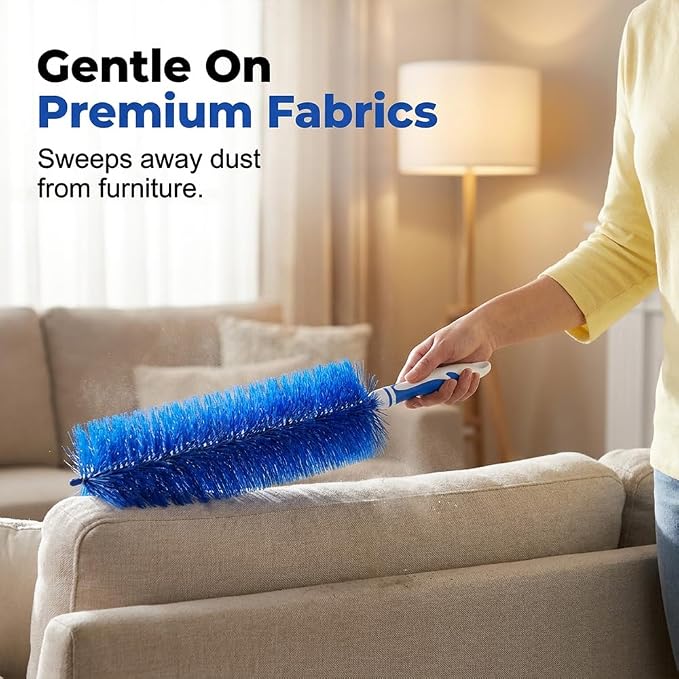 Fan Cleaning Brush, 2026 New Bendable Microfiber Head Dusting Brushes, Reusable Fan Cleaner Brush Dust Remover for Electric Fans, Air Conditioning, Car Vents and Blind (2pcs,mixedB, 48cm)