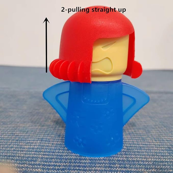 Microwave Cleaner Microwave Oven Cleaner High Temperature Steam Cleaning Equipment Tool Fridge Deodorized Easily Crud Steam Cleans Add Vinegar and Water Angry Mama (Blue)