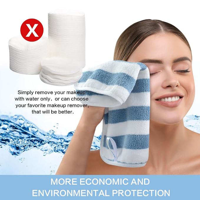 SINLAND Microfiber Facial Cloths Fast Drying Washcloth 12inch x 12inch Absorbent Face Wash Cloth Soft Makeup Remover Cloths