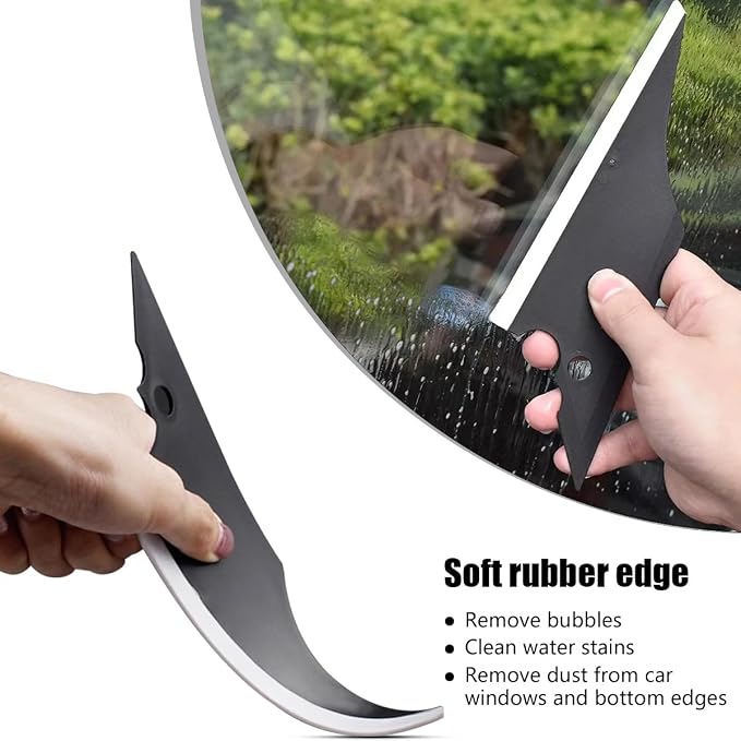 Mandark 8PCS Car Window Tint Tool Kit with Squeegees and Knife | Plastic rubber and metal build, works on flat surfaces and curves, supports film smoothing and trimming, auto repair tools
