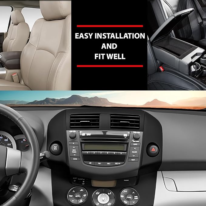 DOTCOM Center AC Air Dash Vent Panel Fit For Toyota Rav4 2006-2012 | Replace 55663-42020,Custom Fit Toyota Rav4 2006-2012,Black