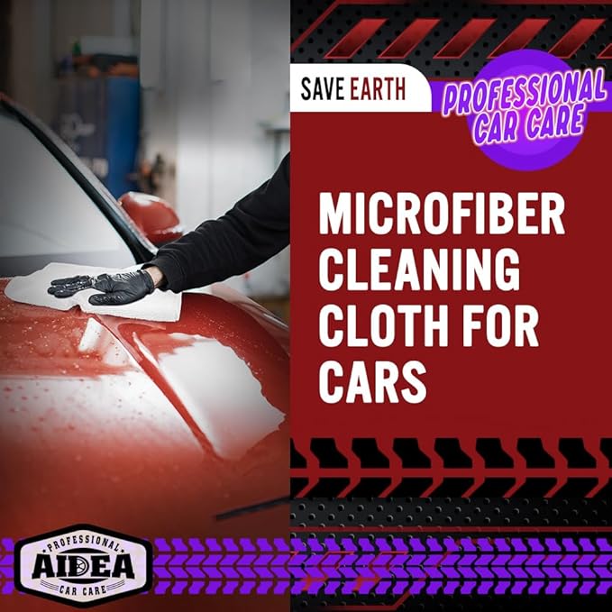 AIDEA Microfiber Cleaning Cloth White, 600PK, Microfiber Towels for Cars, Shop Towels Cleaning Rags, Premium Wash Cloths, Absorbent Towel for SUVs, House, Kitchen, Commercial, Cleaning Supplies 12×12"