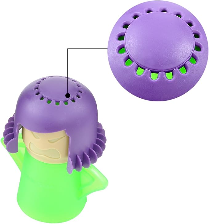 OIF Angry Mama Microwave Cleaner Angry Mom Microwave Oven Steam Cleaner Easily Cleans The Crud in Minutes. Steam Cleans with Vinegar and Water for Home or Office Kitchens-Green