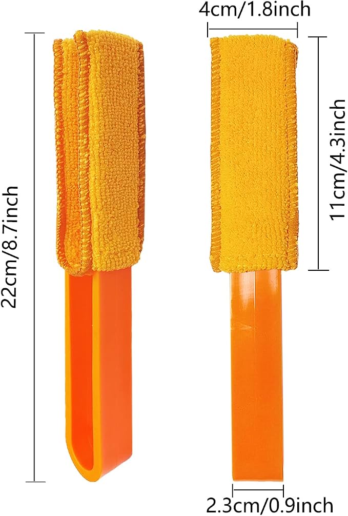 4 Pack Microfiber Blinds Duster, 4 Removable and Washable Sleeves, Cleaner for Window Blinds, Air Conditioner Vents, Fans, Car Vents