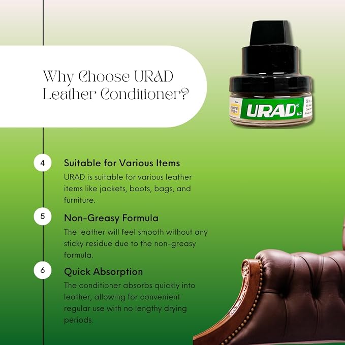 Leather Conditioner 50ml Neutral – Compact, All-in-One Leather Care for Shoes, Bags, Car Seats, and Furniture