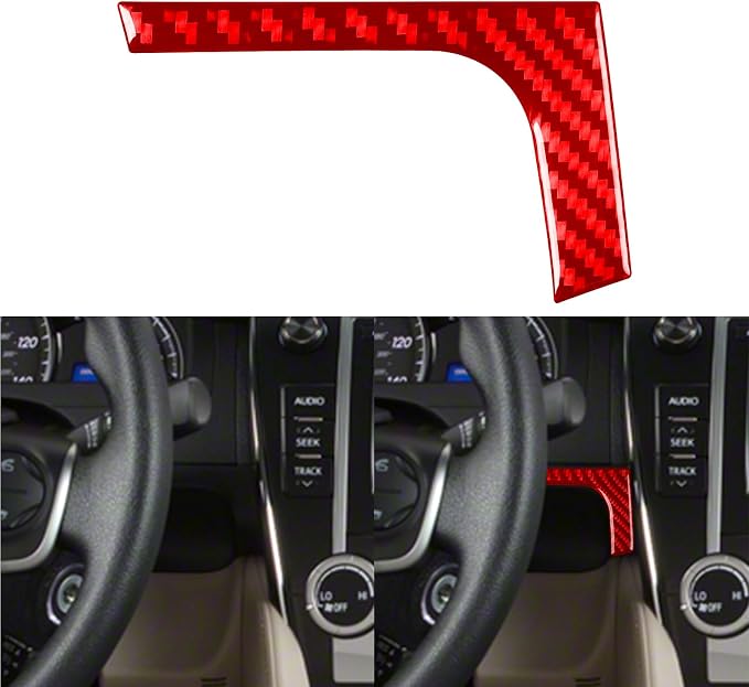 Real Carbon Fiber Trim for Toyota Camry Accessories | for 2012 2013 2014 Engine Start Stop Panel Ignition Control Lower Decoration Panel Interior Thick Overlay Decal