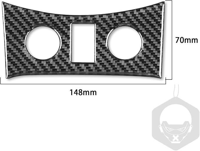 Real Carbon Fiber Trim for Infiniti Accessories | for G37 G25 Q60 Q40 X S 2011-2015 2012 2013 2014 Sedan Coupe Convertible Center Seat Heating Button Thick Overlay Decal - A