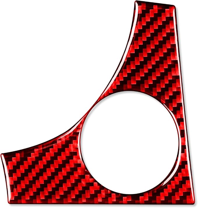 Red Real Carbon Fiber Trim for Nissan Rogue Accessories | for 2014-2020 / Rogue Sport 2017-2022 Engine Ignition Start Stop Panel Sticker Interior Thick Overlay Decal