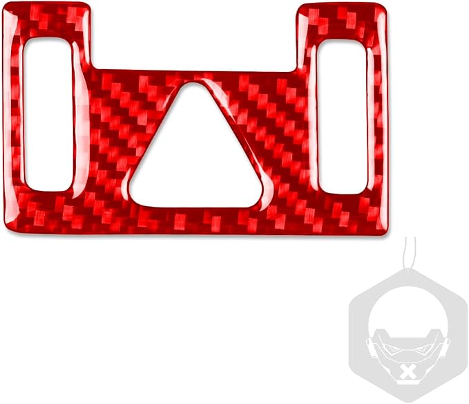 Red Real Carbon Fiber Trim for KIA Forte K3 Accessories | for 2019 2020 2021 2022 2023 2024 Hazard Light Cover Sticker Interior Thick Overlay Decal