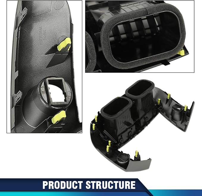 PIT66 Center Dash Air Vent Bezel Black Fit Toyota Rav4 2006-2012 | Center Dashboard A/C Heater Air Vent Cover Trim, 55670-42060-B0, Direct Replacement Dash Vent Bezel Fit Toyota Rav4 2006-2012