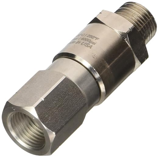 Live Pressure Washer Swivel - 4000 PSI, 3/8in. NPT-M, Stainless Steel, Model# DGV | Stainless steel live swivel for pressure washer hose and gun, 4000 PSI, 3/8in. NPT-M, Model# DGV