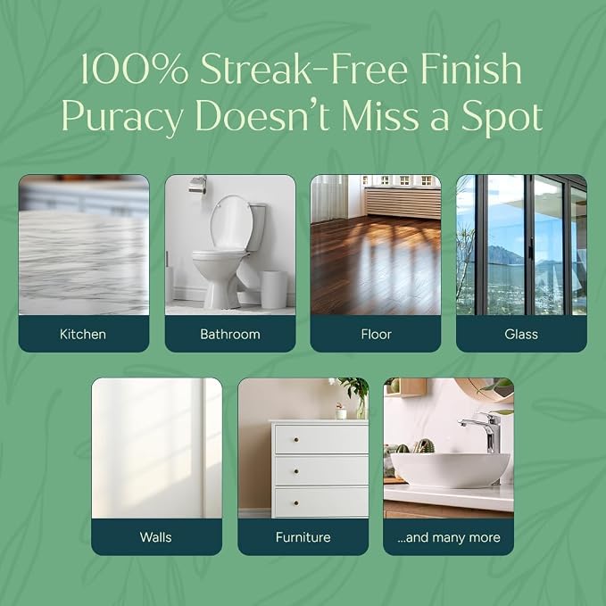 Puracy All Purpose Cleaner Concentrate – Plant-Powered Multi-Surface Cleaner - Surface Cleaner Solution As Seen on TikTok (Green Tea + Lime, 16 fl oz, 1 Pack)