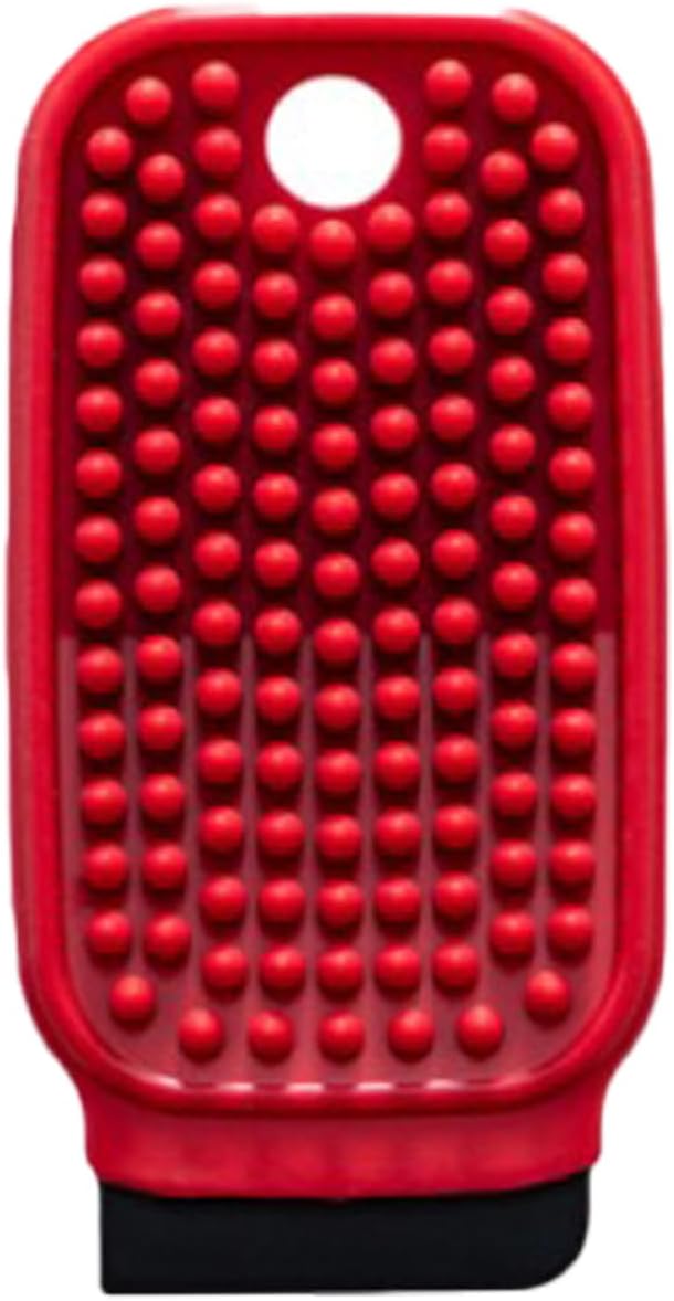 3-in-1 Silicone Dish Sponge - BPA-Free Food-Grade Cleaning Brush with Dual-Sided Scrubber & Scraper, Hanging Hole Fast-Dry Reusable for Dishes/Fruits/Vegetables (Red 1PCS)