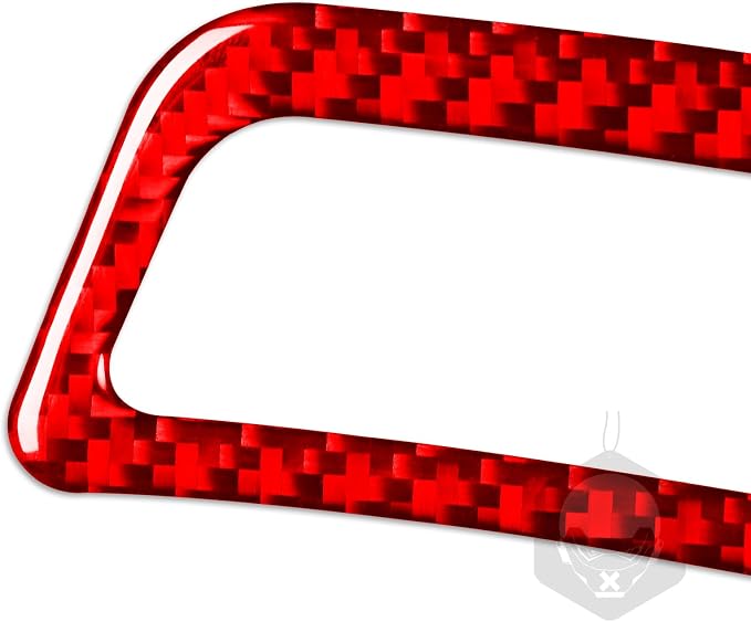Red Real Carbon Fiber Trim for Nissan Rogue Accessories | for 2014-2020 / Rogue Sport 2017-2022 Dashboard Air Outlet Vent Sticker Interior Thick Overlay Decal