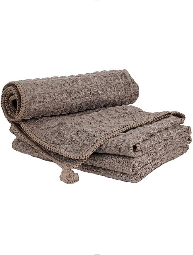 watchget 4 Pack Microfiber Espresso Barista Cleaning Towels, Light Brown | Professional 12"x12" Lint-free Rags; Highly Absorbent Cleaning Towels for Espresso Steam Wands & Coffee Bar Counters