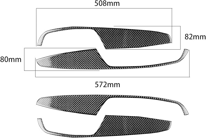 Real Carbon Fiber Trim for Audi Accessories | for B9 A4 S4 A5 S5 2020-2025 / RS5 2021-2025 IDoor Armrest Panel Interior Thick Overlay Decal