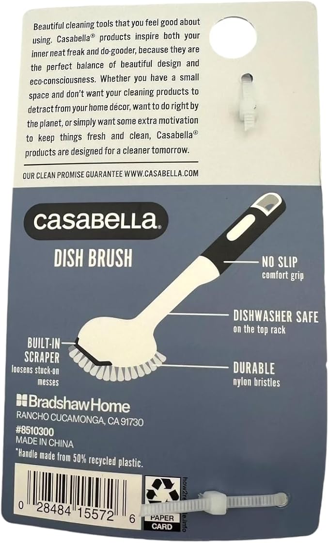Casabella Round Brush Scrubber 1ea, Assorted Colors